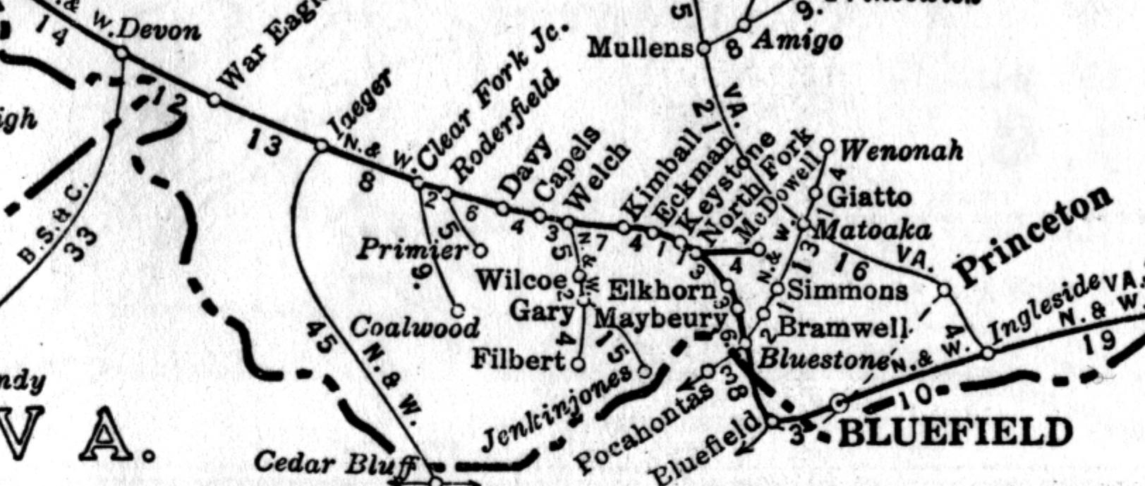 WV Railroad Map